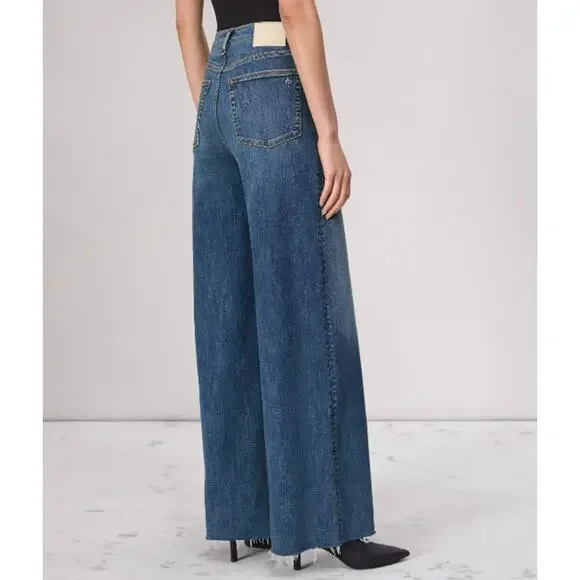 Rag & Bone Flexi Sofie Ultra Wide Leg Jean in Willow Size 26 - Picture 11 of 11